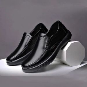 รองเท้าธุรกิจผู้ชายแบบสวม สีพื้น ลำลอง สำหรับงานแต่งงาน ปาร์ตี้ และสำนักงาน