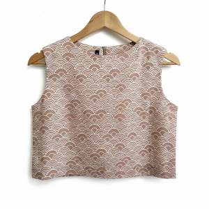 ❤️❤️Batik Stamp Chocolate Milk Wave Pattern M Size Top Sleeveless❤️❤️