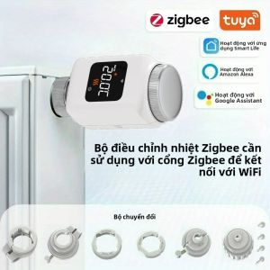Thiết Bị Điều Khiển Van Điều Nhiệt Thông Minh Tuya ZigBee Điều Khiển Từ Xa Tiết Kiệm Năng Lượng Với Hỗ Trợ Alexa Và Google Home