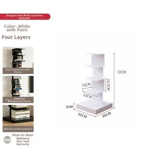 OUQI | Iron Multi-level Creative Open Invisible Small Bookshelf