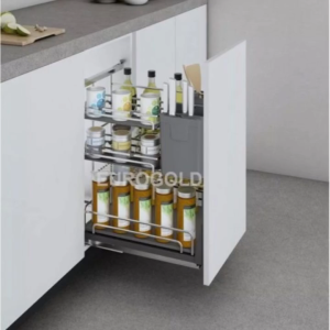 Giá dao thớt nan oval ray giảm chấn Eurogold EPPV2025F EPPV2030F cho tủ bếp dưới