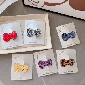 Handmade Red Butterfly Knot Hair Clips Childrens Bangs Clips Baby Cute Small Edge Clips Toddler Hair Accessories