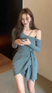 มาใหม่ เดรสเชิ้ต สไตล์เกาหลี คอปกแนวทแยง สำหรับผู้หญิง เรียบหรู ควบคุมเอว ปิดไหล่ กระโปรงรัดรูปสั้น เหมาะสำหรับชุดสุภาพสตรี ชุดสูทลำลอง ชุดลำลอง สำหรับผู้หญิง กระโปรง Dress Clothing Women ขนาด S M L XL คุณภาพดีและฝีมือประณ