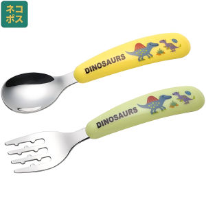 Skater | Baby Training Stainless Steel Bent Handle Spoon Fork