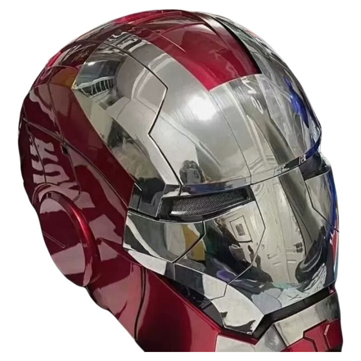 Black Technology Helmet Iron Man Glowing Stylish Jarvis Wearable