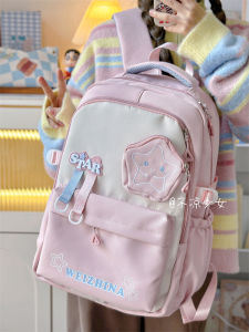 กระเป๋าสะพายข้างผ้าแคนวาสความจุขนาดใหญ่ กระเป๋าสะพายไหล่ข้างเดียวสำหรับนักเรียน กระเป๋าผ้าใบสำหรับเด็กผู้หญิง กระเป๋าสะพายข้างลายการ์ตูน