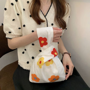 กระเป๋าผ้าใบแบบถือได้สไตล์ญี่ปุ่น กระเป๋าใส่โทรศัพท์มือถือ กระเป๋าใส่เหรียญ กระเป๋าสะพายไหล่แบบเปิดโล่ง สไตล์ญี่ปุ่นและเกาหลีใต้ กระเป๋าผ้าใบสี่เหลี่ยมเล็ก