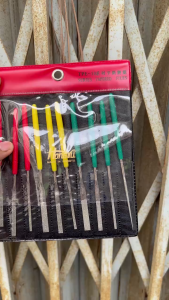 Bộ dũa mài kim cương 10 chi tiết 3 màu HONGYU TPE-10 (series tapered files)