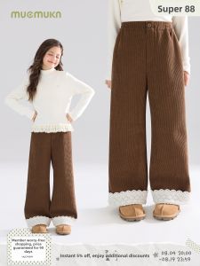 MUCMUKN | Vintage Caramel Brulee Corduroy Straight Leg Pants