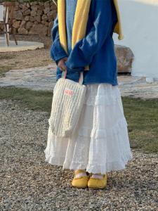 Spring New Style Girls Pure Color Lace Half Skirt Loose Long Cake Skirt Korean Style Childrens Clothing A-Line Skirt