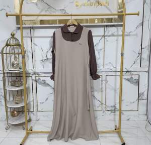 Melody Dress Gamis Kombinasi Matt Shakila Busui Friendly Gamis Lebaran