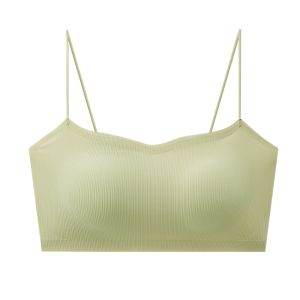 DOULI | Womens Padded Strapless Bralette Seamless Thin Straps Backless One-piece Undergarment