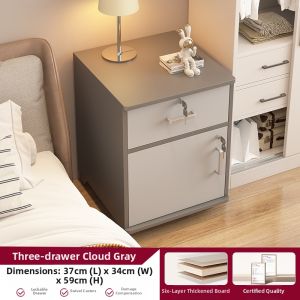 ZHUOHE | Lockable Bedside Cabinet