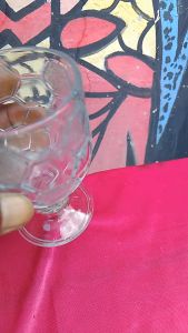 Gelas Kaca Gelas Kaki Gelas Piala Bola. Isi 2 pcs