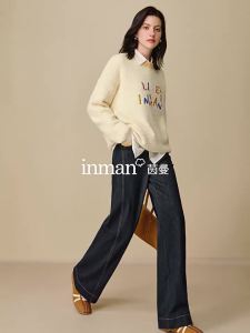 INMAN | Áo Sweater Thêu Khối Màu