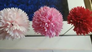READY STOCK 50pcs Carnation Soap Flower Head with base Bouquet Bunga Sabun Wangi 康乃馨香皂花