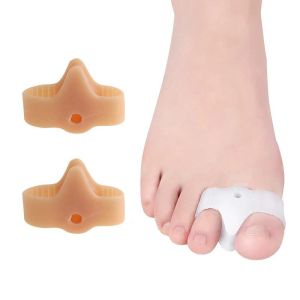 1Pair Gel Hallux Valgus Toe Separators and Spreaders For Bunion Corrector Overlapping Toes and Drift Pain Pads