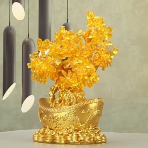 Feng Shui Lucky Crystal Money Tree Ornament Fortune Tree Home Luck Decor lucky charm Money Tree