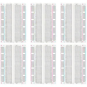 6PCS 400 Point Breadboard Kit Solderless Breadboards for Arduino Project Small Bread Board Electronics