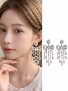 PINK EMPRESS | Elegant Party Wear French Luxurious Design Earrings