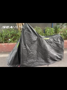 SEAMETAL ผ้าคลุมรถมอเตอร์ไซค์ ผ้าคลุมรถจักรยาน ข้น ผ้าคลุมมอเตอร์ไซค์ กันฝุ่น กันแดดพร้อมรูล็อคกุญแจ พกพาสะดวก