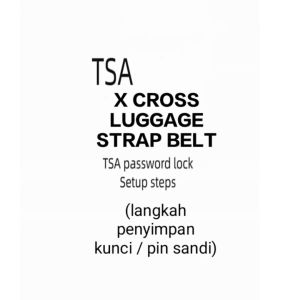 Mediatech X Cross Luggage Strap Belt Tali Koper Silang Kunci Kombinasi 4 Meter LOCK - 453