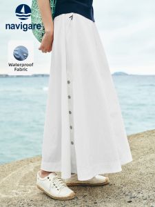 Navigare | White Versatile New High Waist Casual A-line Skirt