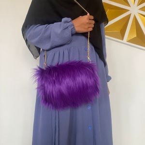 Tas Selempang Wanita Bulu Korea Viral Lembut Panjang Fashionable Model PNY 077/ Tas Kosmetik Bulu Viral Tas pesta pernikahan