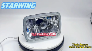 2pcs Square High/Low Beam Headlights Front Headlamps Replacement for Car Truck