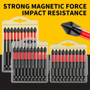 Magnetic D1 Anti-shock Batch Head High Hardness Non-Slip Impact Bits Cross 65/90mm Ph2 Screwdriver Set