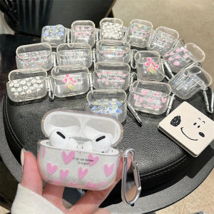 INS Cute Heart Earphone Case For AirPods Pro 2nd Case Glitter Shiny Clear TPU for Air Pods 1 2 3 Bluetooth Earphone Charging Box