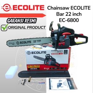 Mesin Senso 22 inch Bar Baja ECOLITE EC6800 / Chainsaw 22 inch Bar Laser Baja / Mesin Gergaji Kayu 22 inch Bar Baja ECOLITE EC6800