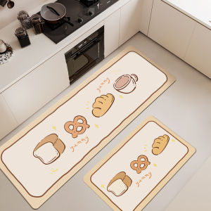 VIKAMA Cartoon home bathroom non-slip mat absorbent oil absorbent kitchen mat non-slip and dirty diatom mud mat