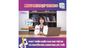 Bổ sung canxi Midu MenaQ7 180mcg – Phát triển chiều cao cho trẻ em và giúp xương chắc khỏe