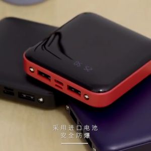 power bank 800000mah original powerbank with LED Light build in 4 cables power bank portable charger smart cell