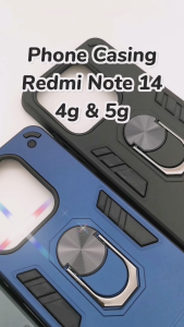 ESPEC Mobile Phone Casing for Redmi Note 14 4g 5g Shockproof Case Rotate Metal Ring Holder Phone Cover Sarung Fon