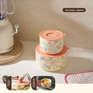 SHELI | Sealed Portable Ceramic Lunch Box for Office Workers Microwave Safe