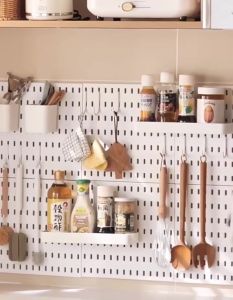 Multifunctional Plastic Wall Shelf Pegboard Dish Rack Kit Hole Board for Wall Home Decor Hanging Shelf Decoration