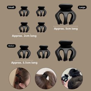 Princess Style Hair Claw Womens New 2024 High Ponytail Fixed Pumpkin Clip Half up Bun Black Hair Clip Fashionable Hair Accessories