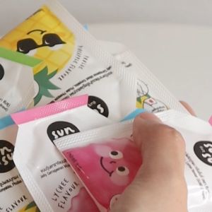 (แพ็ก 6) SUNSU x 4EVE ซันซุ เยลลี่ผสมบุก กลิ่นแอปเปิ้ลและส้ม