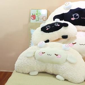 JIFANPAUL | Cute Black & White Sheep Plush Pillow