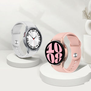 For Samsung Galaxy Watch 6 Classic 43mm 47mm Strap Galaxy Watch 6/5/4 Silicone Sport Strap No Gap Band for Samsung Smartwatch 5 Pro 45mm Galaxy Watch 4 Classic 46mm 42mm