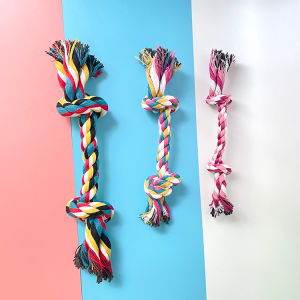 Dog Molar Rope Chew Toy Cotton Braided Bone Rope Puppy Dog Clean Molar Pet Toy Rope Dog Chew Toy