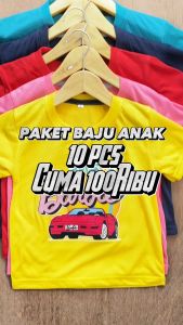 Promo Paket Hemat Atasan Anak Lengan Pendek & Hadiah Amplop