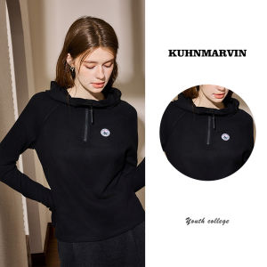 KUHNMARVIN | Quần Áo Lót Có Mũ Trùm Đầu Zip Nửa Đôi Mặt Vải Nhung Úc