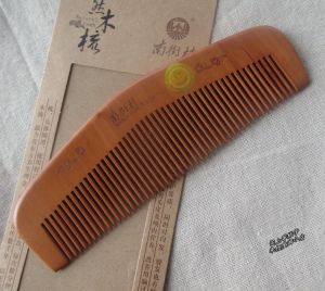 Natural Peach Wood Comb Anti-Static Health Care Hair Comb Gift Comb from NanJieCun Personal Grooming Tool Family Use