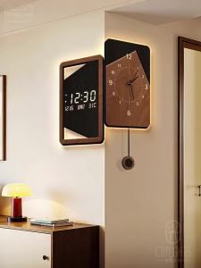 CTYLIGHTZ | Retro Elegant Perpetual Calendar Electronic Luminescent Double-faced Corner Clock