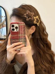 Leopard Print Stud for Autumn and Winter Star Hairpin Female Forehead Side Bang Clip 2024 New Arrival Heart Stuffed Forehead BB Clip Headdress