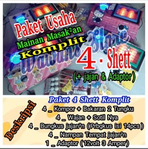 "BiSA COD" PAKET USAHA Di PASAR MALAM.MAiNAN MASAK²AN KOMPLiT + ADAPTOR NYA.