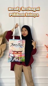 TAS JAPAN TAS TOTE BAG KANVAS READY 6 MOTIF SIAP KIRIM